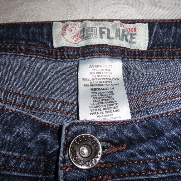 Vintage Flare Leg Jeans Stretch Womens Sz 10 - Picture 2 of 5